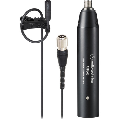 Audio-Technica BP899 Subminiature Omnidirectional Lavalier Microphone with Normal Sensitivity, Hirose cH-Style Connector & XLR/Power Module (Black)