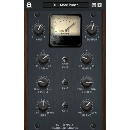 audiority TS-1 Transient Shaper Multimode Frequency Dependent Transient Shaping Plug-In (Download)