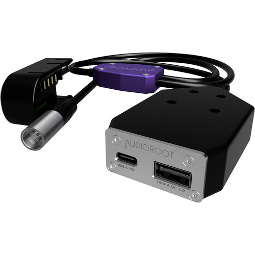 AUDIOROOT DYAD Power Combining Cable with Battery Cup, TA4M, and USB-C and USB-A Connector (Without Telemetry)