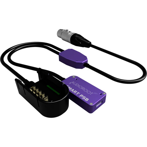 AUDIOROOT DYAD Power Combining Cable with Battery Cup, USB-C and USB-A, and XLR-4F Connector (Without Telemetry)
