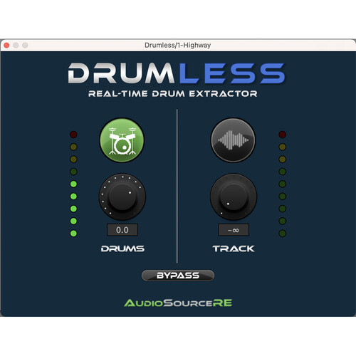 AudioSourceRE Drumless Real-Time Drum Removal Plug-In