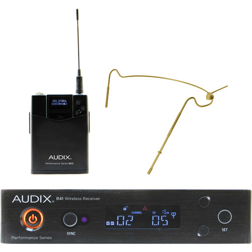 Audix AP41 Performance Series Single-Channel Bodypack Wireless System with HT5 Omnidirectional Headworn Microphone (Beige, 554 to 586 MHz)