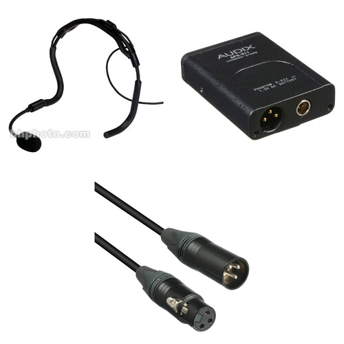 AUDIX HT2 ヘッドセット、APS911 電源アダプターのセット Audix Audix HT2 Headworn Microphone with Phantom Power Supply &