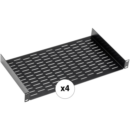 Auray Vented Rack Shelf Value Kit (1 RU, 4-Pack)