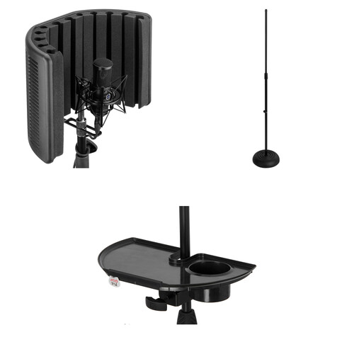 Auray Acoustic Reflection Filter with Floor Stand and Accessory Tray Kit