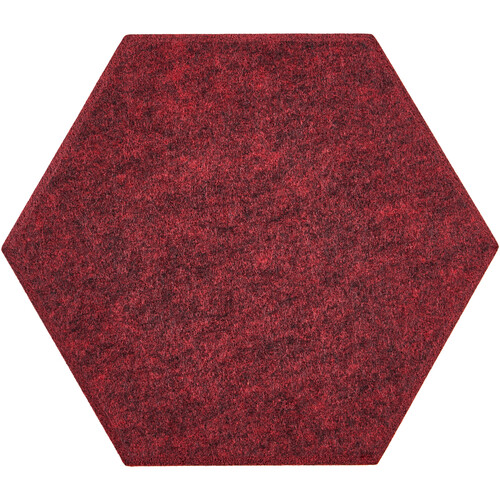Auray Hexagonal Acoustic Panels (Burgundy, 12-Pack)