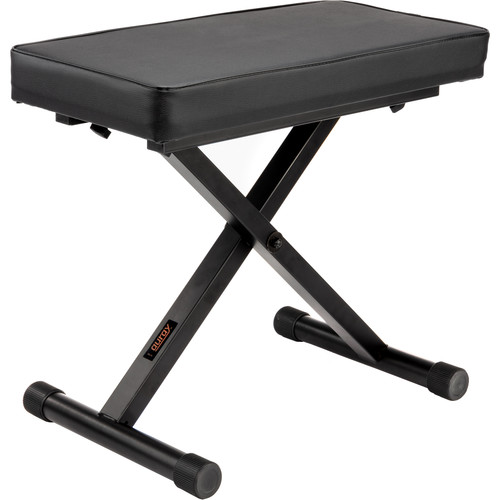 Auray X-Style Piano Bench (Black, Large)