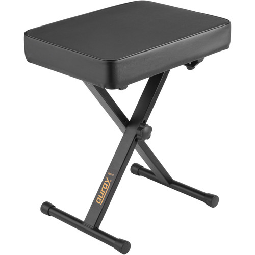 Auray X-Style Piano Bench (Black, Small)