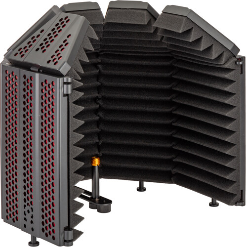 Auray RF-5P-R Five-Panel Reflection Filter (Black and Red, Plastic)
