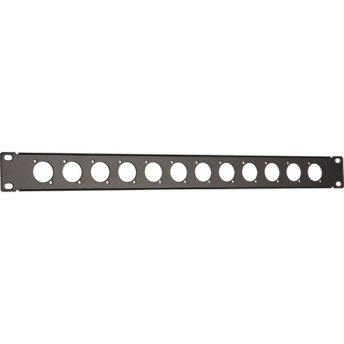 Auray RPPM12-1U Rack Panel for 12 Panel-Mount Connectors (1 RU)