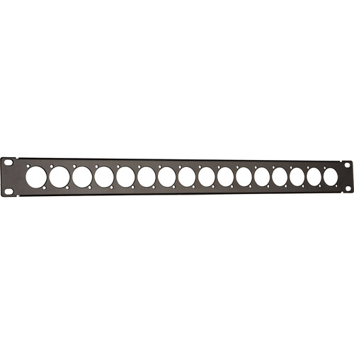 Auray RPPM16-1U Rack Panel for 16 Panel-Mount Connectors (1 RU)