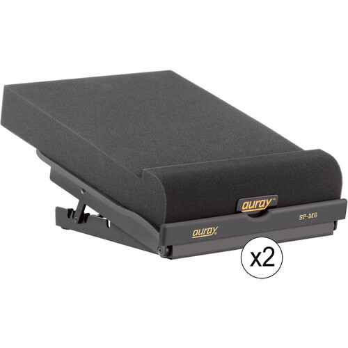 Auray SP-M6 Desktop Studio-Monitor Stand Kit with ISO Pads (Pair, Medium)