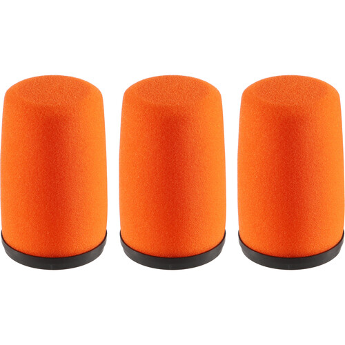 Auray WS-SM7 Windscreen for Shure SM7 Vocal Microphone (Orange, 3-Pack)