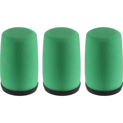 Auray WS-SM7 Windscreen for Shure SM7 Vocal Microphone (Green, 3-Pack)