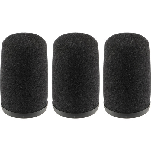 Auray WS-SM7 Windscreen for Shure SM7 Vocal Microphone (Black, 3-Pack)