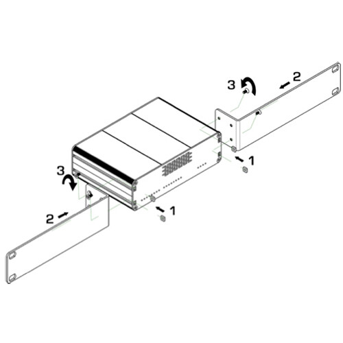 AuviTran Optional Kit for Mounting Up To 3-AVDT-Bob Units in a 1U 19" Rack