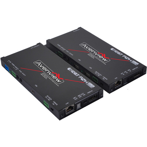 Avenview 4K HDMI 2.0 over Cat6 Extender Set with LAN, Audio, IR, & Optical
