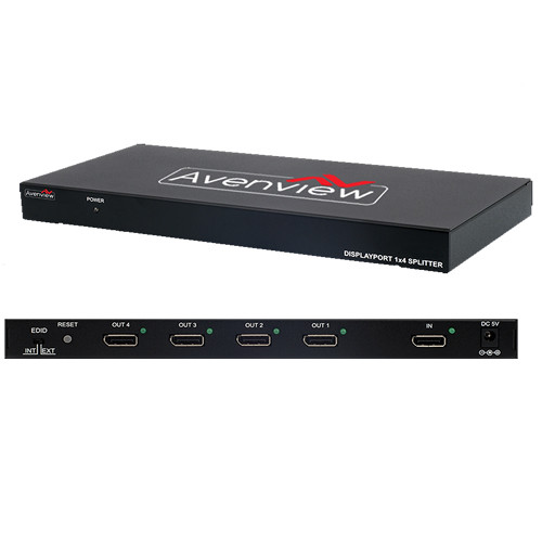 Avenview 4-Port DisplayPort Splitter