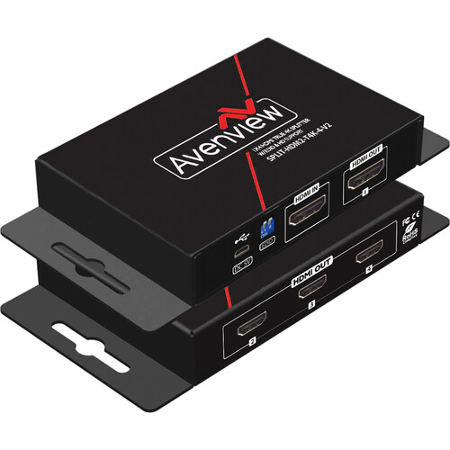 Avenview 1x4 HDMI True 4K60 Splitter with EDID