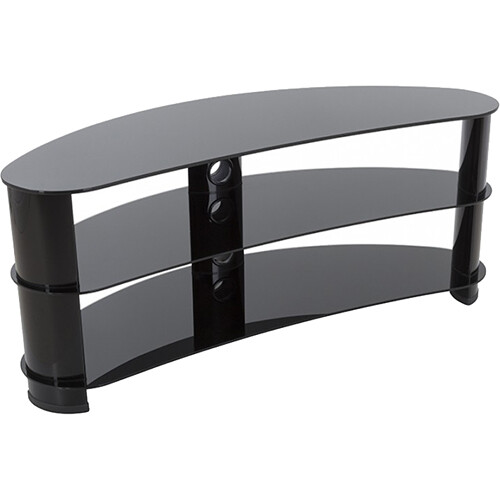 AVF Group Jelly Bean Curved TV Stand (Black with Black Glass)