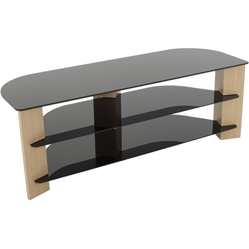 AVF Group Varano 51" Corner TV Stand (Oak, Black Glass)