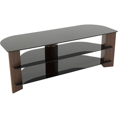 AVF Group Varano 51" Corner TV Stand (Walnut, Black Glass)