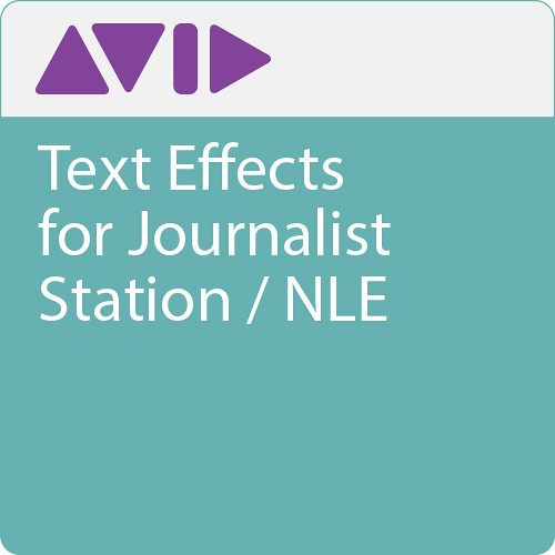 Avid Text Effects For Journalist Station / NLE