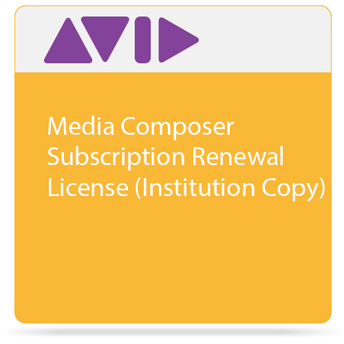 Avid Media Composer Subscription Renewal License (Institution Copy)