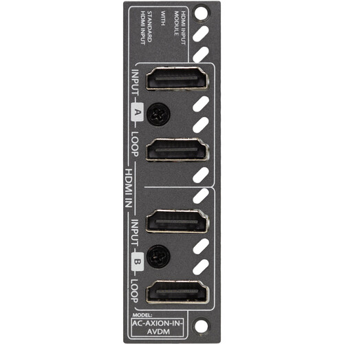 AVPro Edge Dual 18Gb/s HDMI Input Ports with Dual HDMI Loop Out Ports and 8+ Audio Channel Downmix Input Card for Axion-X Chassis