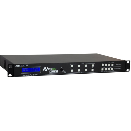 AVPro Edge 4x4 HDMI/HDBASE-T Matrix Switcher with Dolby & DTS Down-Mixing (1 RU)