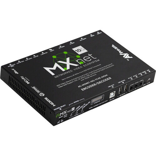 AVPro Edge AC-MXNET-10G-TCVR-AVDM MXNet 10G SDVoE Transceiver with Audio Downmixing
