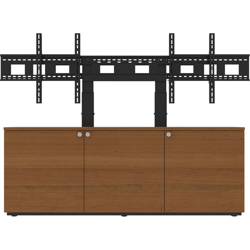 iCartTX Thin 3-Bay Credenza for Dual Xtra Large Displays (TAA Compliant)