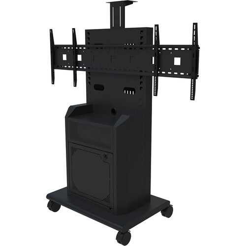 AVTEQ Fixed-Height Mobile Cart for Dual 60" Displays (9 RU)