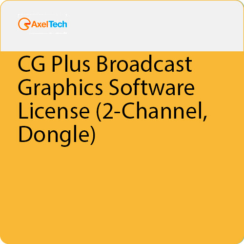 Axel Technology CG Plus Broadcast Graphics Software License (2-Channel, Dongle)
