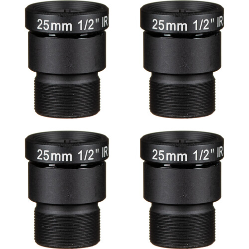 Axis Communications M12-Mount 25mm Fixed Focal Lens (4-Pack)