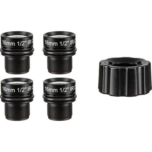 Axis Communications M12 16mm Fixed Focal Lens for F1005-E & FA1105 Sensor Units (4-Pack)