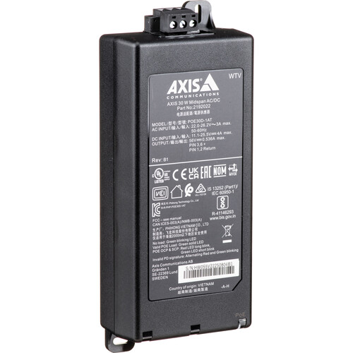 Axis Communications 30W Single-Port AC/DC Midspan
