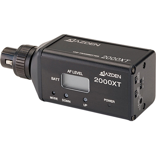 Azden 2000XT Plug-In XLR Transmitter for Handheld Mic (638.125-661.875 MHz)