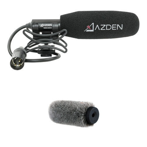 Azden SGM-250CX Short Shotgun Microphone with Windshield Kit