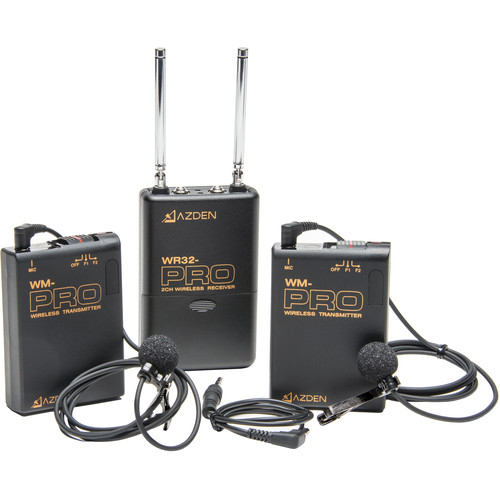 Azden Dual Wireless VHF Bodypack Kit (169.445 and 170.245 MHz)