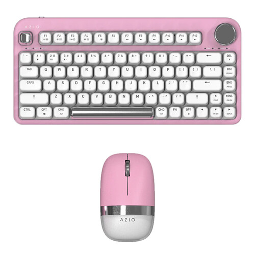 AZIO IZO Wireless Keyboard and Mouse Kit (Pink Blossom)