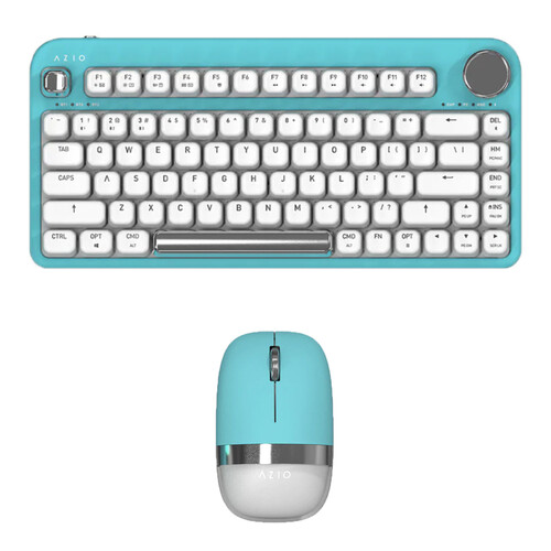 AZIO IZO Wireless Keyboard and Mouse Kit (Mint Daisy)