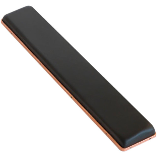 AZIO Artisan Retro Classic Palm Rest (Black Leather / Copper-Brushed Frame)