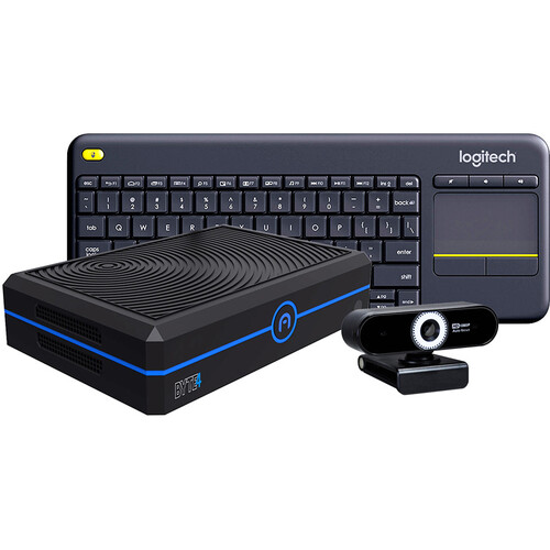 Azulle Byte4 Pro Mini Desktop Computer with Keyboard and Webcam Bundle