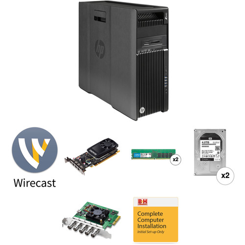 B&H Photo PC Pro Workstation Dual 2.1 GHz 8-Core / Wirecast Pro 8 / Quadro 4GB / DeckLink Duo 2 / 32GB RAM / 8TB HDD / 256GB SSD