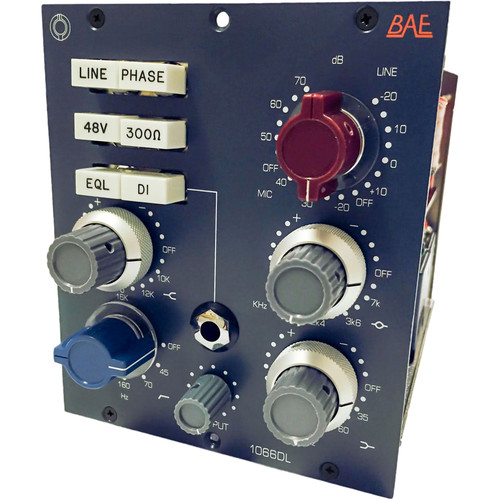 BAE Audio 1066DL Mic/Line Preamp and EQ (500-Series Module)