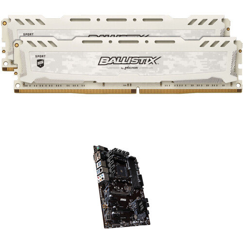 Ballistix 32GB Sport LT Series DDR4 & MSI B450-A PRO AM4 ATX Motherboard Kit