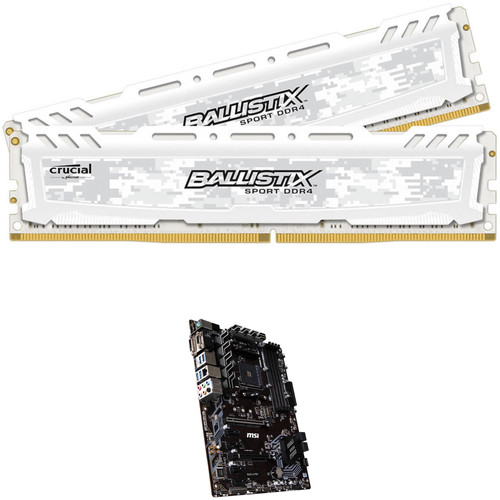 Ballistix 32GB Sport LT DDR4 Memory & MSI B450-A PRO AM4 ATX Motherboard Kit