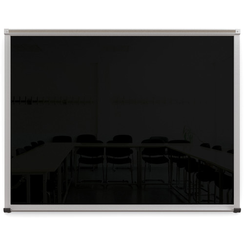 Balt Framed Magnetic Glass Dry Erase Whiteboard (Gloss Black, 3 x 4')