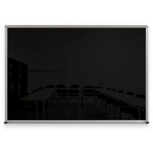 Balt Framed Magnetic Glass Dry Erase Whiteboard (Gloss Black, 4 x 6')